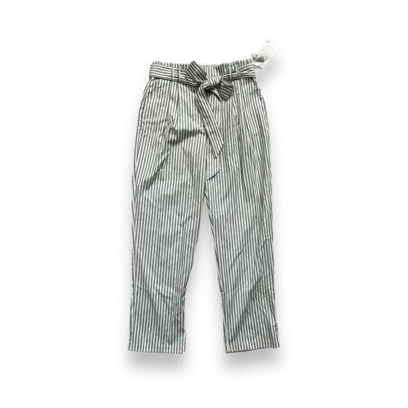 New Antonio Melani Blue White Ivy Stripe Clear Skies Pants Trouser Sash Belt 10
